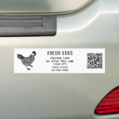 Autocollant De Voiture OEufs frais de ferme Code QR (En voiture)