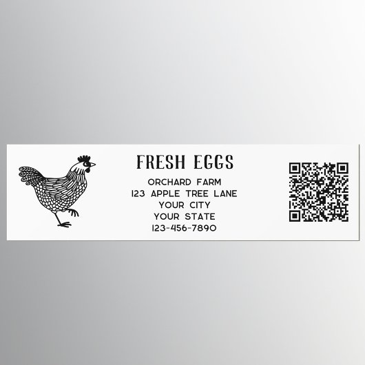Autocollant De Voiture OEufs frais de ferme Code QR
