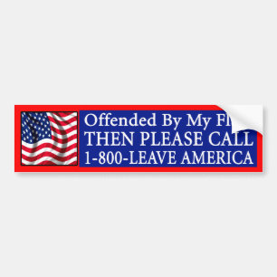 Autocollant De Voiture Offensé par mon drapeau ?