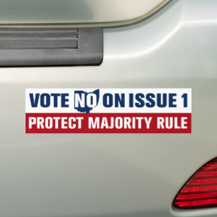 Autocollant De Voiture Ohio Vote Non Sur Le Numéro 1