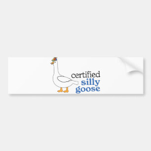 Autocollant De Voiture Oie soie Certifiée Avec Casquette À hélice Adorabl
