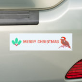 Autocollant De Voiture Oiseau de Noël en bleu clair (En voiture)