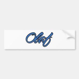 Autocollant De Voiture Olaf Nom bleu