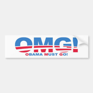 Autocollant De Voiture OMG : Obama doit aller !