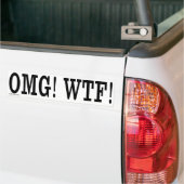 Autocollant De Voiture OMG ! WTF ! Adhésif pour pare-chocs (Sur camion)