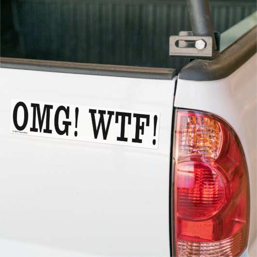 Autocollant De Voiture OMG ! WTF ! Adhésif pour pare-chocs (Sur camion)