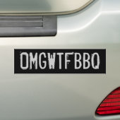 AUTOCOLLANT DE VOITURE OMGWTFBBQ (En voiture)