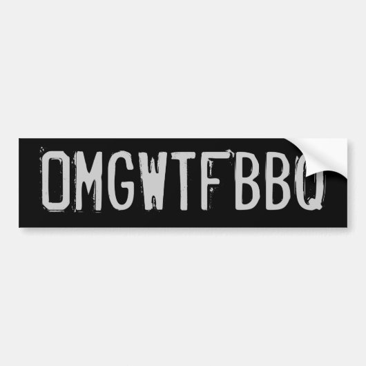 AUTOCOLLANT DE VOITURE OMGWTFBBQ (Devant)