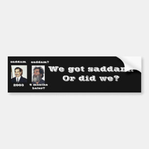 Autocollant De Voiture On a Saddam ?