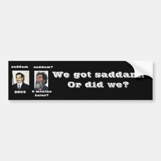 Autocollant De Voiture On a Saddam ?