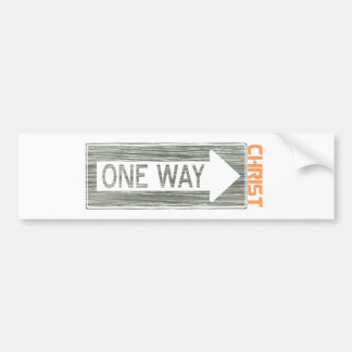 Autocollant De Voiture One Way-Christ Gris Orange