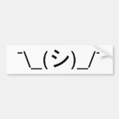 Autocollant De Voiture Oops Shrug Emoticon ; -\_(シ)_/ (Devant)