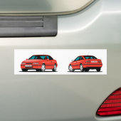 Autocollant De Voiture Opel Calibra avant et arrière en rouge (On Car)