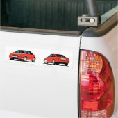 Autocollant De Voiture Opel Calibra avant et arrière en rouge (On Truck)
