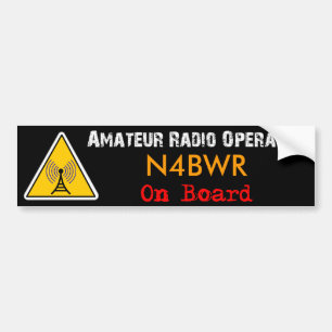 Autocollant De Voiture Opérateur radio amateur à bord