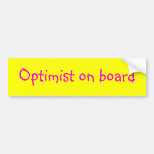 Autocollant De Voiture Optimiste à bord