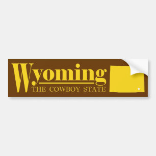 Autocollant De Voiture Or du Wyoming