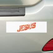 Autocollant De Voiture Orange de cassé de Jésus (En voiture)