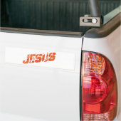 Autocollant De Voiture Orange de cassé de Jésus (Sur camion)