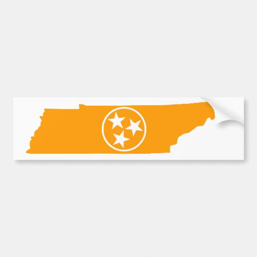 Autocollant De Voiture Orange d'état du Tennessee (Devant)