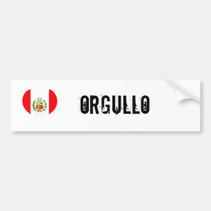 Autocollant De Voiture Orgullo du Pérou (fierté)