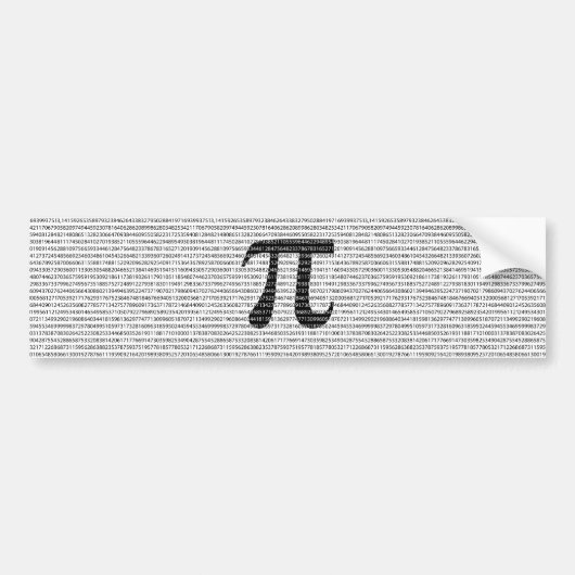 Autocollant De Voiture Original black number pi day mathematical symbol (Devant)