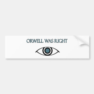 Autocollant De Voiture Orwell était exact