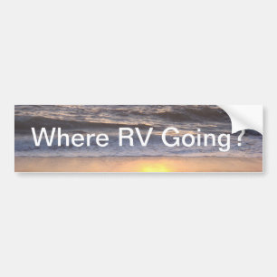 Autocollant De Voiture Où aller de rv ?