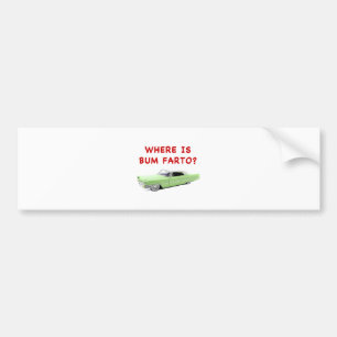 Autocollant De Voiture Où est bum farto ?