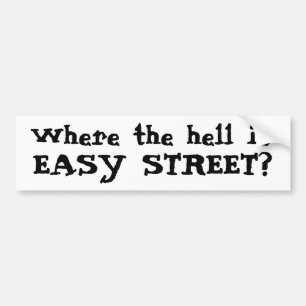 Autocollant De Voiture Où est, EASY STREET ?