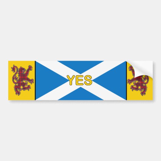 Autocollant De Voiture Oui drapeau de l'Ecosse et adhésif pour pare-chocs (Devant)
