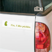 Autocollant De Voiture Oui, j'aime pickels. (Sur camion)