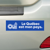 Autocollant De Voiture OUI Quebec (En voiture)