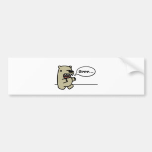 Autocollant De Voiture Ours gris