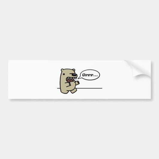 Autocollant De Voiture Ours gris (Devant)