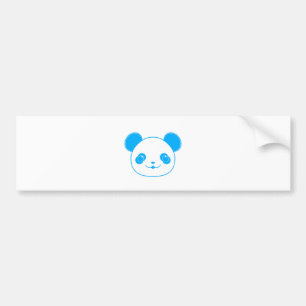 Autocollant De Voiture Ours Panda Kawaii Bleu