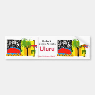 Autocollant De Voiture Outback - Uluru - Désert australien - Bumper stick