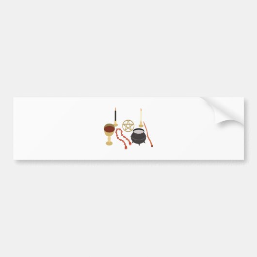 Autocollant De Voiture Outils de sorcières (Devant)