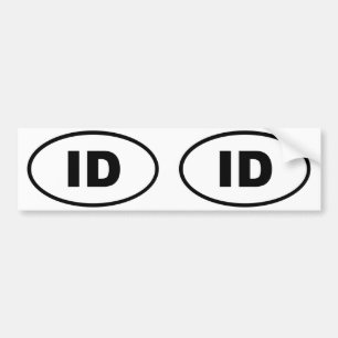 Autocollant De Voiture Oval de l'ID Idaho