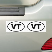 Autocollant De Voiture Oval VT du Vermont (En voiture)
