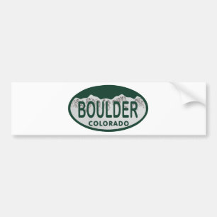 Autocollant De Voiture Ovale de permis de Boulder