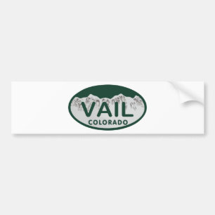 Autocollant De Voiture Ovale de permis de Vail
