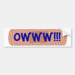 Autocollant De Voiture Owww ! ! ! Adhésif pour pare-chocs