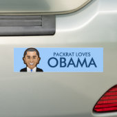 Autocollant De Voiture PackRat aime Obama (En voiture)