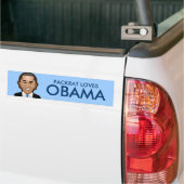 Autocollant De Voiture PackRat aime Obama (Sur camion)