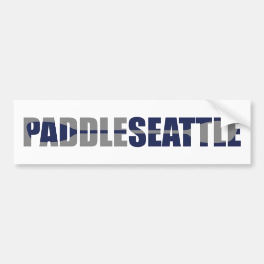 Autocollant De Voiture Paddle Seattle Kayaking (Devant)