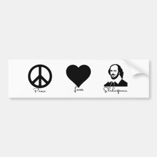 Autocollant De Voiture Paix * amour * adhésif pour pare-chocs de