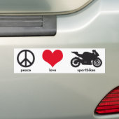 Autocollant De Voiture Paix • Amour • Adhésif pour pare-chocs de (En voiture)