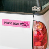 Autocollant De Voiture paix, amour, chats (Sur camion)