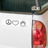 Autocollant De Voiture Paix, amour, chiens (Sur camion)
